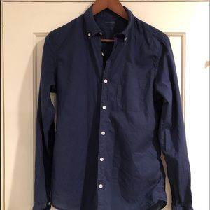 Bonobos navy tailored slim fit shirt small